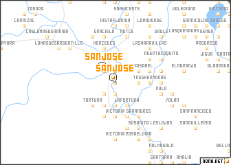 map of San José