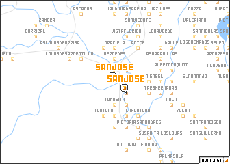 map of San José