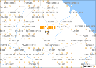 map of San José