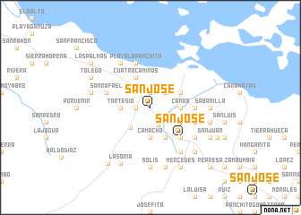 map of San José