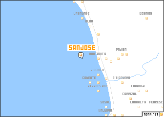 map of San José