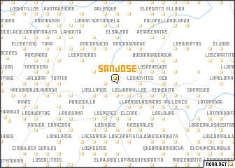 map of San José