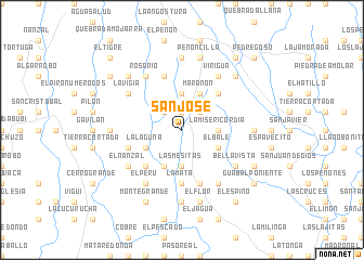 map of San José