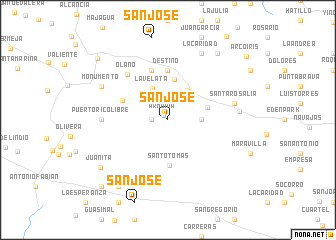 map of San José