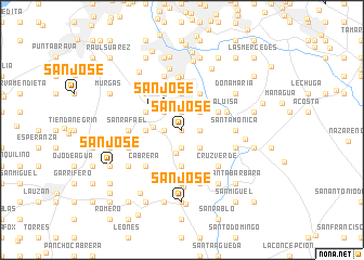 map of San José