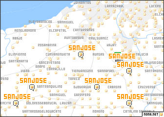 map of San José