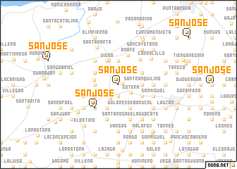map of San José
