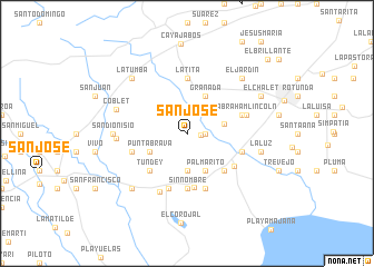 map of San José