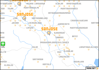 map of San José