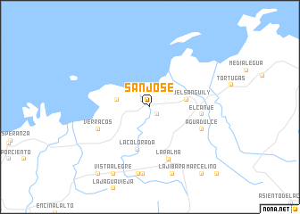 map of San José