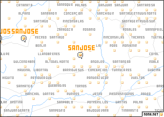 map of San José