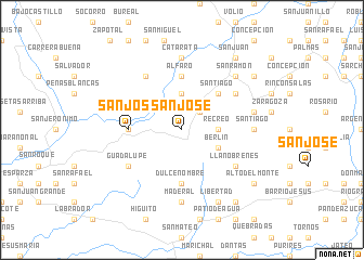 map of San José