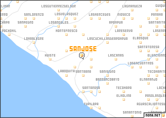 map of San José