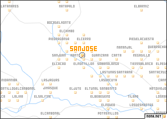 map of San José