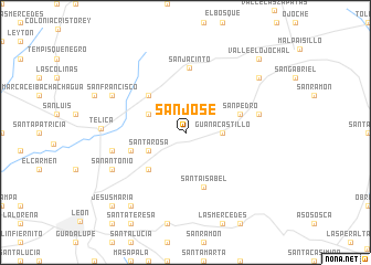 map of San José