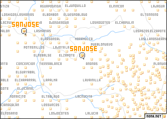 map of San José