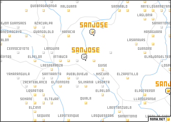 map of San José