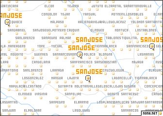 map of San José