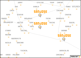 map of San José