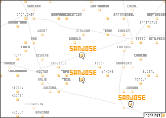 map of San José