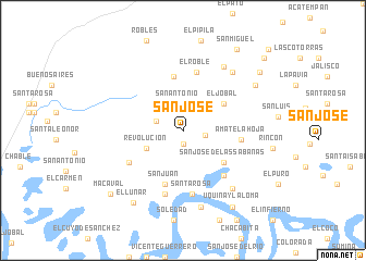 map of San José