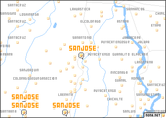 map of San José