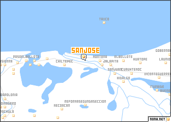 map of San José