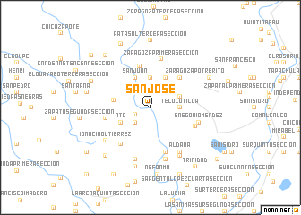 map of San José