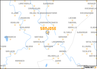 map of San José