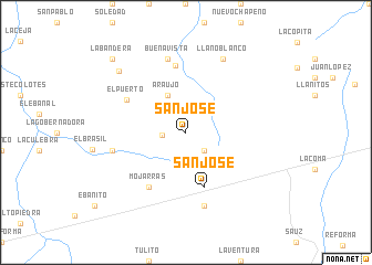 map of San José