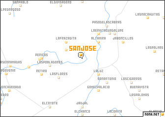 map of San José