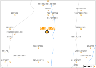 map of San José