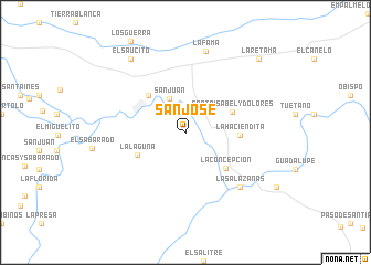 map of San José