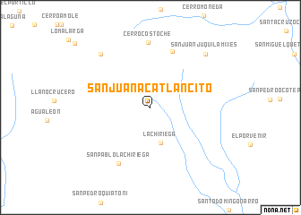 map of San Juan Acatlancito