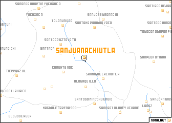 map of San Juan Achiutla