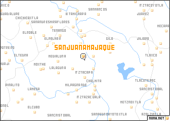 map of San Juan Amajaque