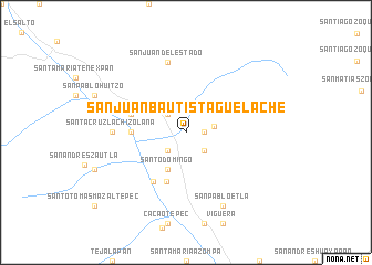 map of San Juan Bautista Guelache