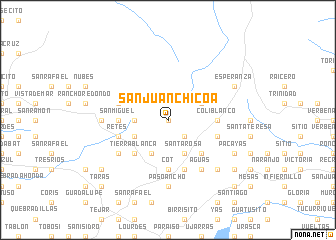 map of San Juan Chicoá