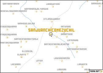 map of San Juan Chicomezúchil