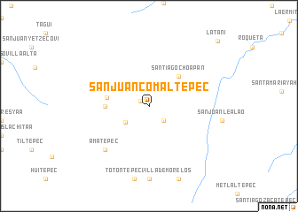 map of San Juan Comaltepec