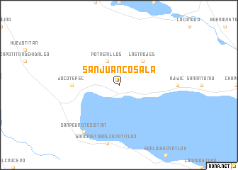 map of San Juan Cosalá