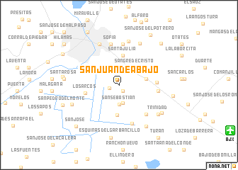 map of San Juan de Abajo