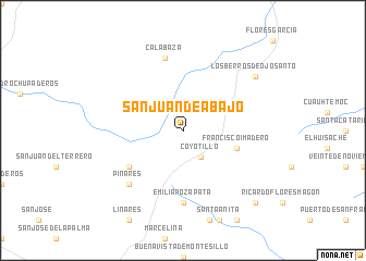 map of San Juan de Abajo