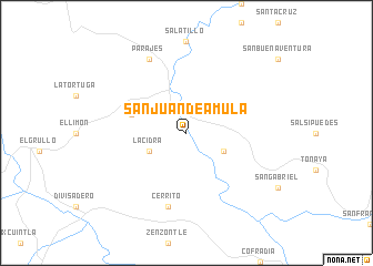 map of San Juan de Amula