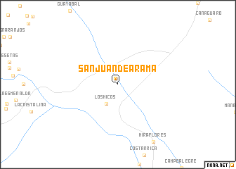 map of San Juan de Arama