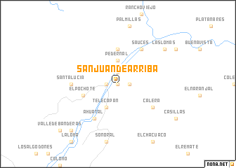 map of San Juan de Arriba