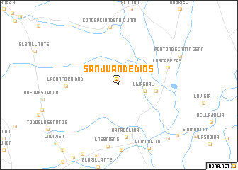 map of San Juan de Dios