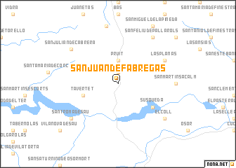 map of San Juan de Fábregas