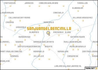 map of San Juan de la Encinilla