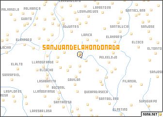 map of San Juan de la Hondonada